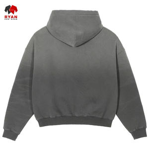 เสื้อมีฮู้ดแบบสวมหัวผ้าฟลีซของผู้ชายผ้าฝ้ายโพลีเอสเตอร์ระบายอากาศได้ดีใส่ลำลองฤดูหนาวพิมพ์ซับลิเมชัน - Product Image 3