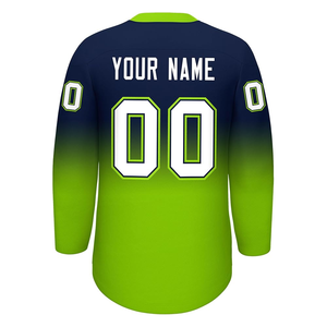 Jersey de hockey transpirable Nombre del equipo de alta calidad 100% Uniformes de hockey de poliéster Nuevo diseño Jerseys de hockey personalizados - Product Image 2