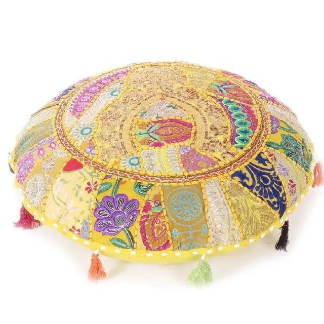 Trending Latest Floor pillow Covers Home Decorative Patchwork Cushion Cover for Meditation floor setting Pillow Cover