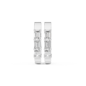 Fashion Jewelry <b>Earrings</b> <b>Moissanite</b> 925 Sterling Silver Twisted <b>Moissanite</b> Hoop <b>Earrings</b> - Product Image 4