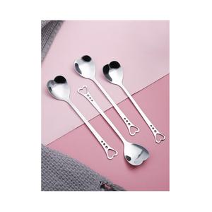 Modern Luxury Design Metal Dessert Scoop <b>small</b> Head <b>Mirror</b> Polish Mini Silver Gold Stainless Steel Coffee Stirrer Spoon - Product Image 1