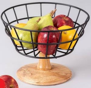 Panier à fruits décoratif de qualité supérieure, fait à la main, en fil métallique, pour la cuisine - Product Image 4