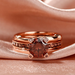 Jeulia Sterling <b>Silver</b> Interchangeable <b>Ring</b> <b>Set</b> with Knot and Round Cut Design for Anniversary Wedding Bands - Product Image 4