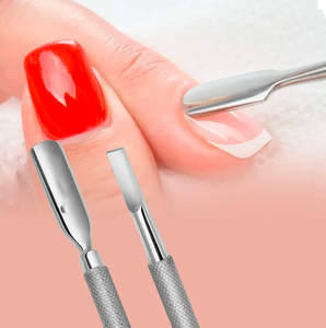 Empujadores de uñas para cutículas de alta calidad, más vendidos, cuchara, limpiador de uñas, juegos de empujadores de limpieza de uñas para cutículas de acero inoxidable de doble cara - Product Image 6