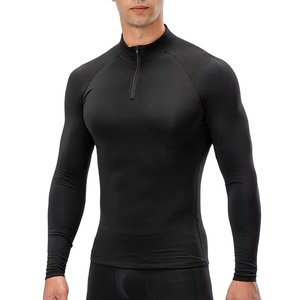Polos Deportivos de Compresión para Hombre, Resistentes al Viento, de Secado Rápido, de Spandex/Poliéster, Manga Larga, para Invierno, para Correr, Gimnasio - Product Image 1