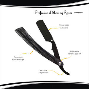 Expose Blade, maquinilla de afeitar deslizante azul mate para Peluqueros, logotipo personalizado gratuito, maquinillas de afeitar rectas, suministros de peluquero - Product Image 4