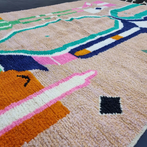 Alfombra marroquí Beige personalizada Beni Ourain Alfombra de lana hecha a mano auténtica Shag Gorgeous Boho Area alfombra a precio al por mayor - Product Image 2