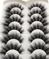 Cils artificiels MustSea Pingdu, faux cils en vison, effet œil de chat, 18 mm, longs et légers, volume 5D 8D 10D, bandes de cils artificiels, lot de 7 paires