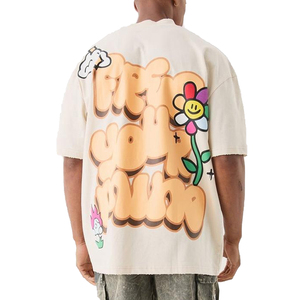 Wholesale New Men's 100% Cotton T-Shirts Best Quality <b>Fabric</b> Casual Printed Style Oversized Fit - Product Image 1