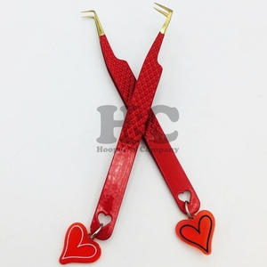 แหนบต่อขนตาแบบมืออาชีพ รุ่น Heart Tweezer รูปหัวใจ ทำจากสแตนเลส ทนทาน ปลายไฟเบอร์ รับทำโลโก้ สีตามสั่ง - Product Image 4