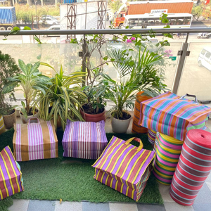 Bolsas de compras ecológicas de PP de tejido reciclado de nailon Plástico de polipropileno reciclado sostenible Hecho en India-Opciones a granel - Product Image 1