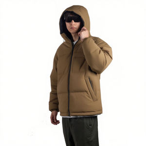 Mens Outdoor Jacket | <b>Water</b> Resistant Windproof Quilted Lightweight Puffer | Solid <b>Color</b> Breathable Hiking Sportswear - Product Image 1