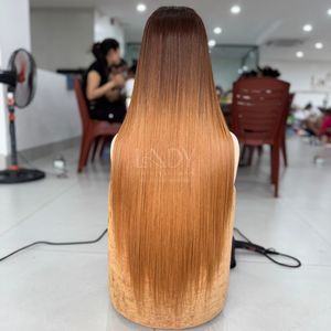 Plus haute qualité belles perruques vrais cheveux humains 100% vietnamien cheveux humains os droite couleur fermeture perruque 2025 - Product Image 5