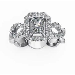 Anillo de Diamantes de Diseño Radiante y Lujoso, 1.397 Ct, Cultivado en Laboratorio, Oro de 9 KT, 14 KT, 18 KT, Proveedor Mayorista OEM - Product Image 6