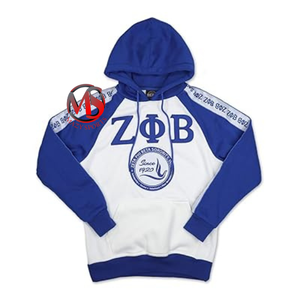 Nouveau Design Pull À Capuche Zeta Phi Beta 100% Coton Chenille Broderie Manches Longues Bleu Royal Divine Nine Hoodies Pour Les Femmes - Product Image 2