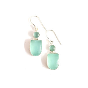 Boucles d'oreilles pendantes en calcédoine, 9,7 grammes - Product Image 1