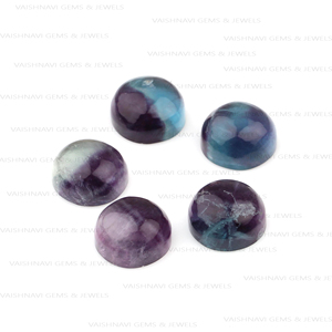 หินควอตซ์ฟลูออไรต์ธรรมชาติ10มม. คุณภาพสูงหลังแบนปรับเทียบอัญมณีหลวมสำหรับทำเครื่องประดับที่เชื่อถือได้ - Product Image 6