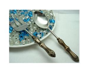 Utensilios de cocina Cubiertos Juego de cubiertos Vajilla Plata Acero inoxidable Regalo creativo Plata Personalizar Cubiertos de metal plateado - Product Image 5