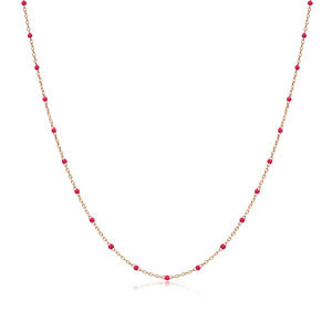 Collier chaîne en argent sterling 925 turc fait main, plaqué rhodium, design émail rose, tendance, vente en gros - Product Image 5