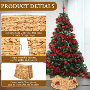 Nuevo diseño con lazo, collar navideño hecho en Vietnam con jacinto de agua, precio al por mayor - Product Image 2