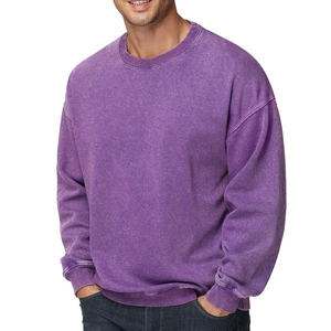 Sweat-shirts surdimensionnés en gros pour hommes, streetwear, poids lourd, coton mélangé, sweat-shirt surdimensionné pour hommes - Product Image 1