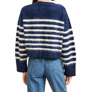 Pull en mohair à manches longues et à col rond pour femmes Pullover Quick Dry Breathable Soft Solid Color with High Quality Mohair Sweater - Product Image 6