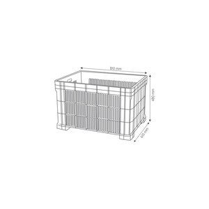 Durable 610 X 810 X 480 mm <b>Plastic</b> <b>Storage</b> Case with Perforations <b>Bin</b> & <b>Box</b> Product - Product Image 2