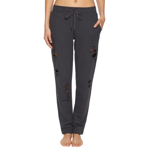 Pantalons de survêtement décontractés pour hommes en gros, 100% coton respirant, délavés, jambes larges, jogger uni - Product Image 2