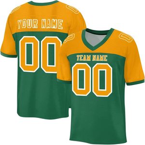 Maillots de football personnalisés OEM avec numéros de logo de l'équipe à rayures sur les manches Nom Polyester Mesh Tissu imprimé par sublimation à séchage rapide - Product Image 3