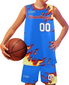Tenues de basket-ball légères et respirantes, grande taille, de haute qualité, vêtements de sport personnalisés pour adultes - Product Image 1