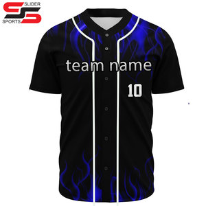 เสื้อเบสบอลทีมที่กำหนดเองพิมพ์ซับลิเมชัน100% โพลีเอสเตอร์ - Product Image 4