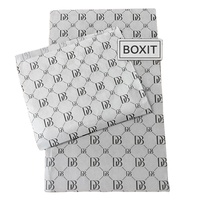 Papier de soie PE de luxe imprimé sur mesure, résistant à l'humidité, doux et durable, avec impression de logo doré, pour emballage de vêtements, OEM