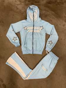 Ropa de calle personalizada, chándal para hombre con cremallera completa, chándal con capucha, ropa lavada, pantalones de chándal Vintage y conjuntos de Sudadera con capucha y cremallera completa - Product Image 5