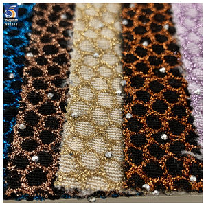 YX1288 180gsm Kain Jacquard Lurex Motif Ular yang Sedang Populer dengan Batu 3D, Kain Jacquard Khusus untuk Tekstil Rok - Product Image 3