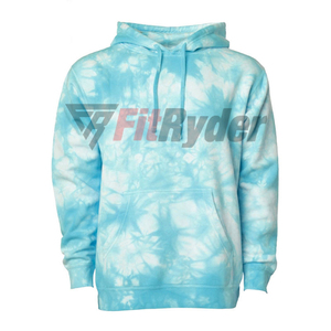 Sweat à capuche unisexe 100% coton tie-dye uni, écologique, avec logo, séchage rapide, respirant, tricoté pour l'hiver, personnalisable, vente en gros - Product Image 1