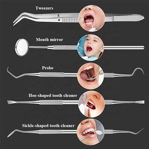 Kit de examen dental básico de 4 piezas Juego de instrumentos básicos dentales de acero inoxidable Juego de herramientas dentales en colores personalizados - Product Image 3