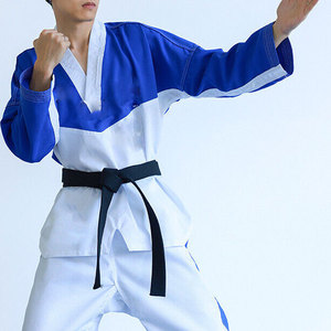 Uniforme de Taekwondo de mejor diseño de alta calidad de los fabricantes para la venta en línea Uniformes de Taekwondo transpirables personalizados de alta resistencia - Product Image 2