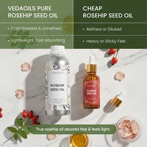 Huile de graines de rose musquée Huile essentielle pour cheveux pour des cheveux et un cuir chevelu sains - Product Image 3