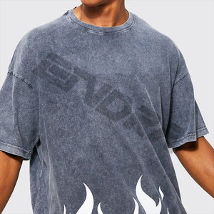 T-shirts pour hommes en jersey de marque, motif uni, coupe oversize, 220g, respirants, écologiques, avec logo personnalisé - Product Image 3