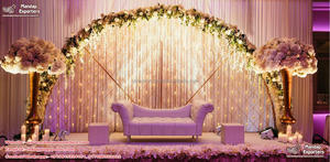 Exclusive <b>Wedding</b> Trend <b>Candle</b> Walls Stage Luxury <b>Wedding</b> Reception Night <b>Candle</b> Walls Royal Asian Decor <b>Wedding</b> <b>Candle</b> Backdrop - Product Image 6