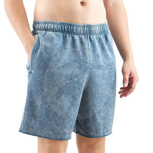 Pantalones cortos de lavado ácido servicio OEM más vendidos precio al por mayor hombres sudaderas con capucha 100% algodón hecho pantalones cortos de lavado ácido - Product Image 1