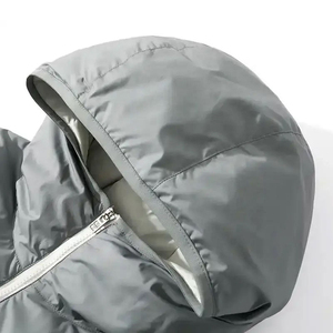 Veste matelassée d'hiver unisexe 2025, veste matelassée pour hommes et femmes, en vrac, imperméable, grande taille, à capuche, en polyester, motif patchwork, tricotée - Product Image 3