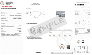 Diamante cultivado en laboratorio CVD de alta calidad de 5,00 quilates, forma de marquesa, Color F VVS2, claridad IGI y certificado para anillo solitario - Product Image 2