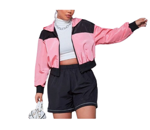 High Street Nylon Women's Windbreaker Jacket Quick Dry Sports Windproof <b>Zipper</b> Windbreaker Custom Printed Embroidery Logo - Product Image 1