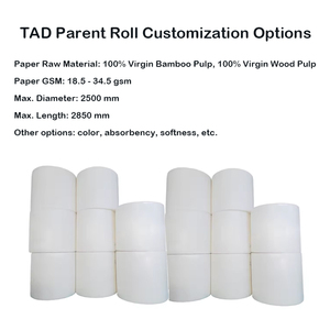 Rouleaux de papier TAD personnalisés en usine (18,5-30,5 GSM), serviettes de cuisine ultra-absorbantes à 2-3 plis, pliées en N/V, et rouleaux de papier pour cuisine commerciale - Product Image 3