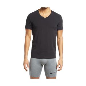 Nike เสื้อคอวี2Pk ผู้ชายผ้ายืดคอวีผ้ายืดใช้งานได้จริง & เสื้อยืดสี: ดำ100% ของแท้ - Product Image 3