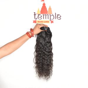 Máquina ondulada de templo crudo indio 100%, doble trama sin procesar, trenzado de onda profunda, color natural, negro, extensiones de cabello humano para mujeres - Product Image 6