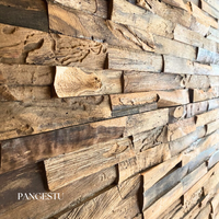 Panneaux muraux en bois 3D modernes, motif géométrique, insonorisants et absorbants le son, décoration de luxe pour villas, divertissement familial, PANGESTU