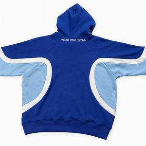 Sweat-shirts à capuche surdimensionnés en coton 100% avec logo personnalisé OEM, imprimé en relief, brodé, patchwork, 400 GSM, poids lourd, streetwear d'hiver - Product Image 5