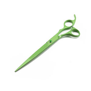Top couleur verte tranchant ciseaux de coupe de cheveux pour animaux de compagnie métal acier chien coupe de cheveux ciseaux toilettage ciseaux droits - Product Image 2